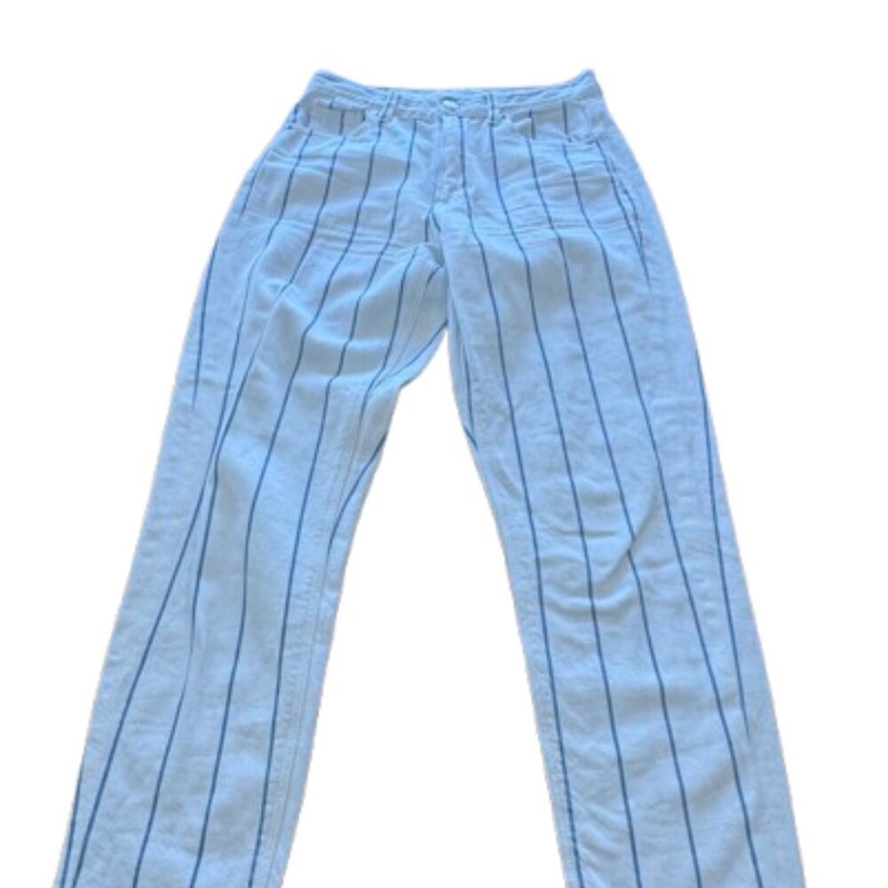 American Eagle White and blue stripped pants Size 0 - Picture 3 of 8